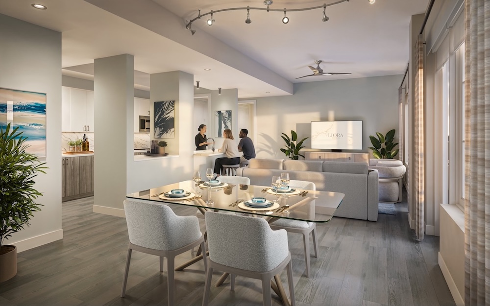 three people in a kitchen