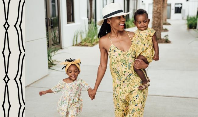 a person and two children